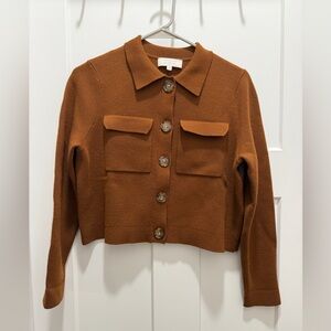 Sezane Betty Cardigan Hazelnut - Size XS